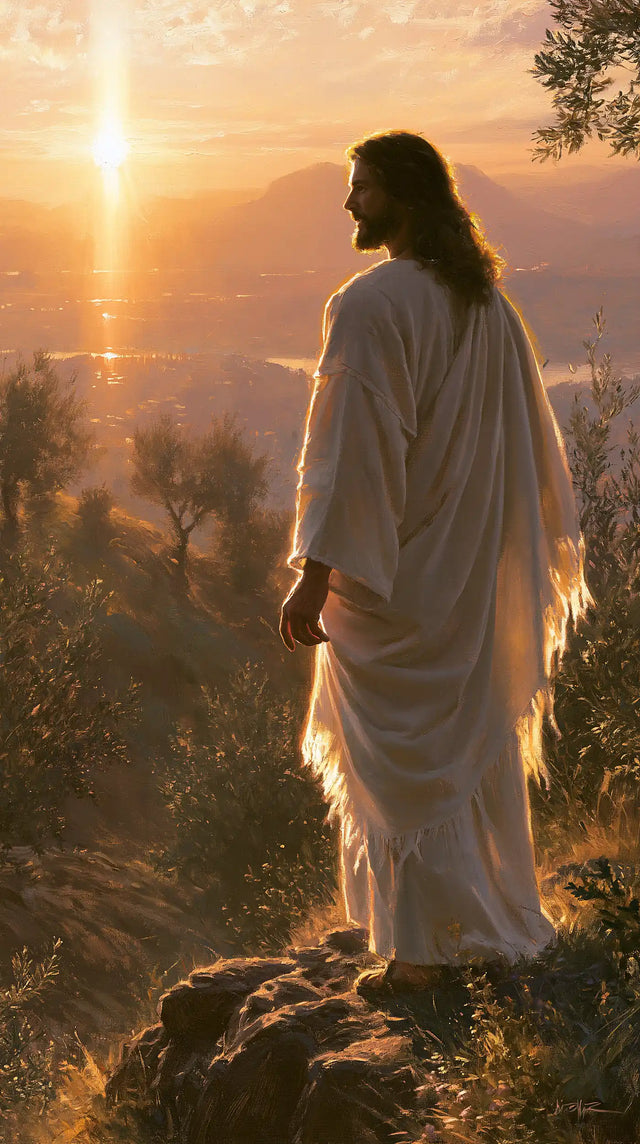 Jesus at Sunset — The Earth in His Light