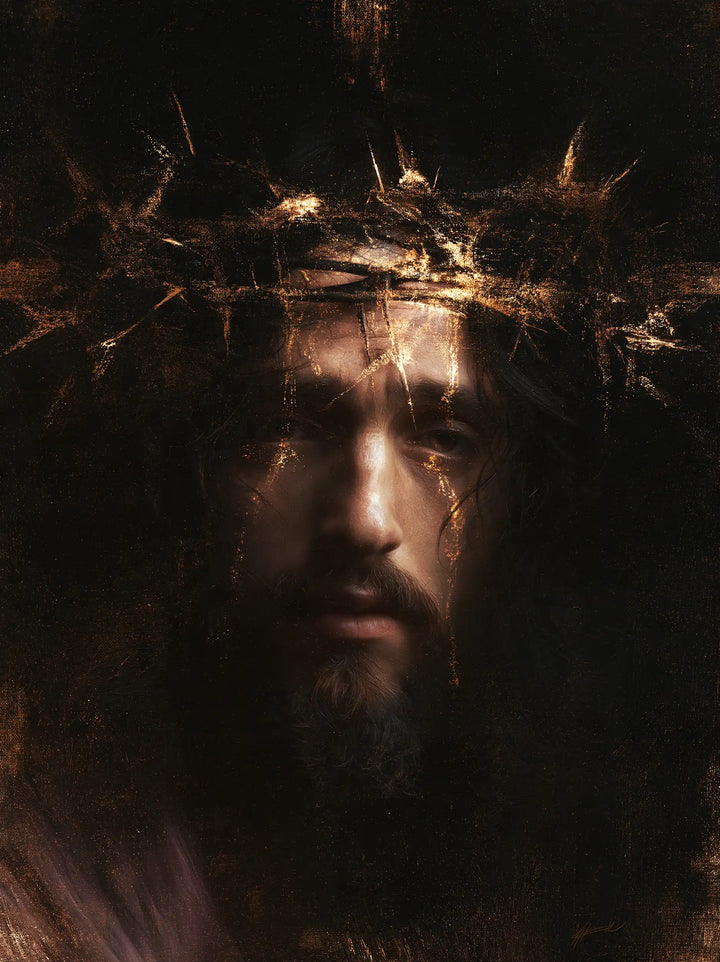 Jesus Crowned with Thorns — The Brow with Threads of Light