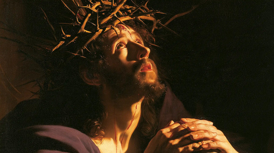 Jesus Crowned with Thorns — Prayer with a Glowing Face