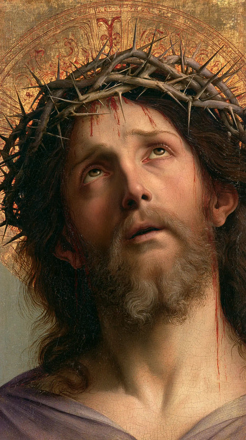 Jesus crowned with thorns in Florentine Renaissance style in Florentine Renaissance style, portrait Christian artwork no. 6