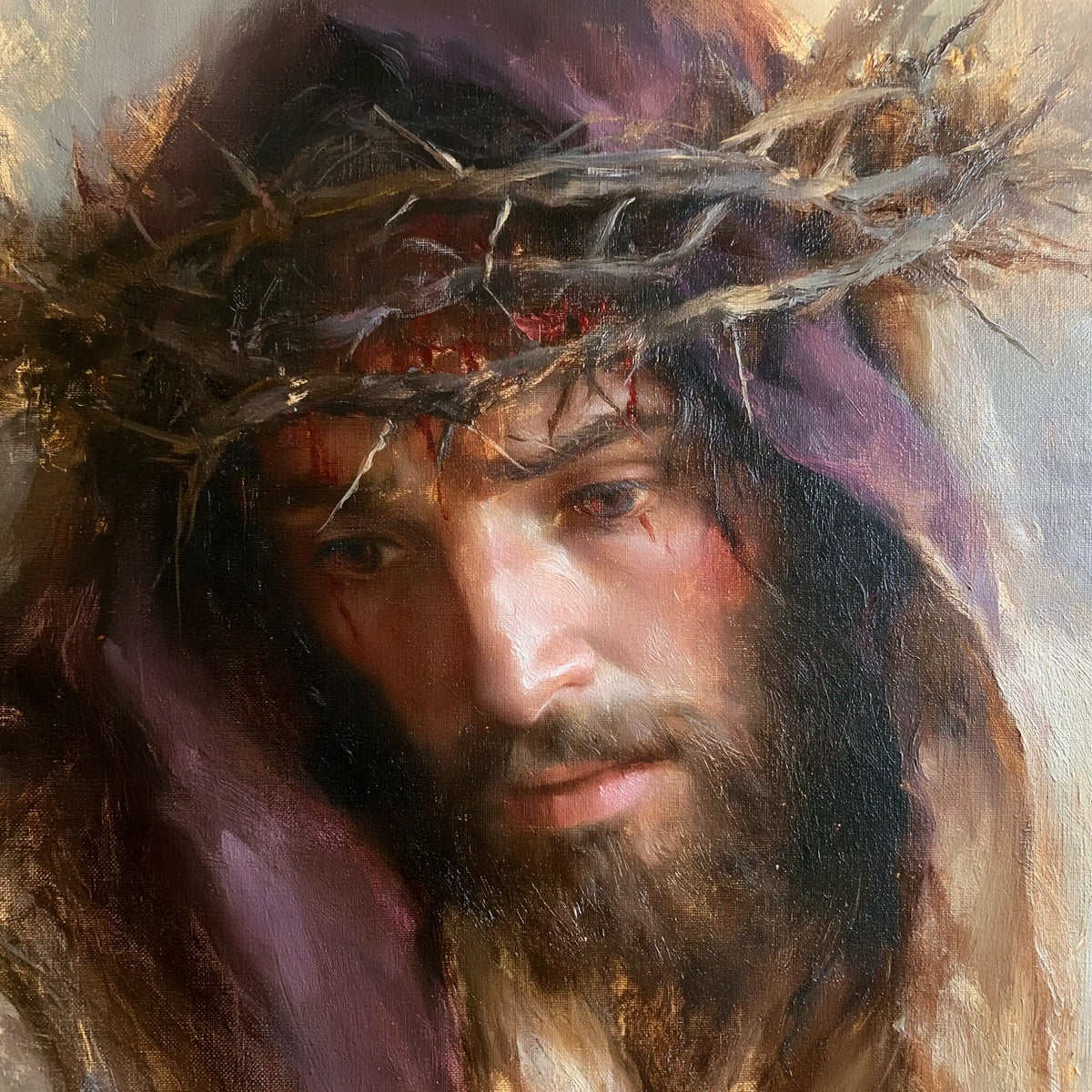 Jesus Crowned with Thorns — The Crown Inclined over Tenderness