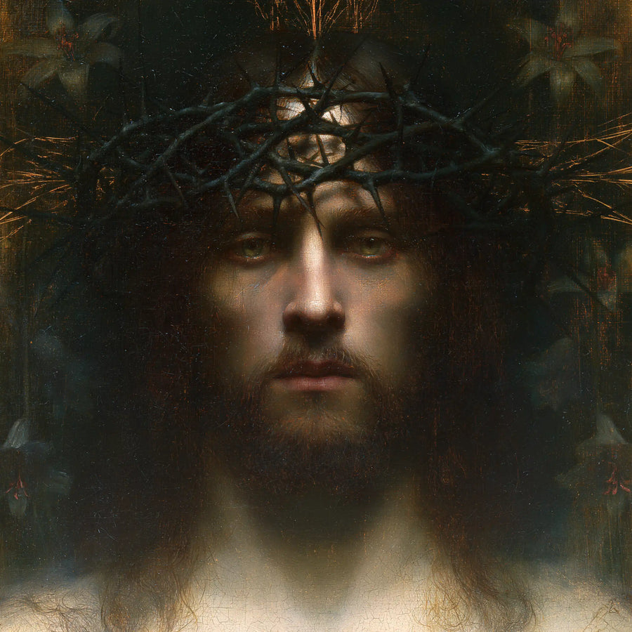 Jesus Crowned with Thorns — The Gaze in the Dark Garden’s Depth