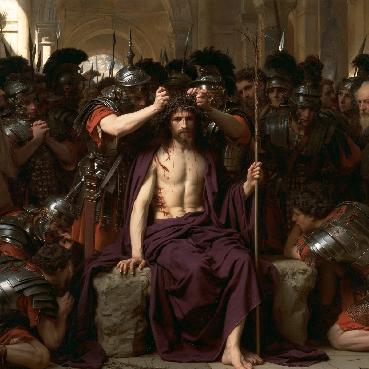 Jesus Crowned with Thorns — The Crowned Christ before the Gathering Crowd