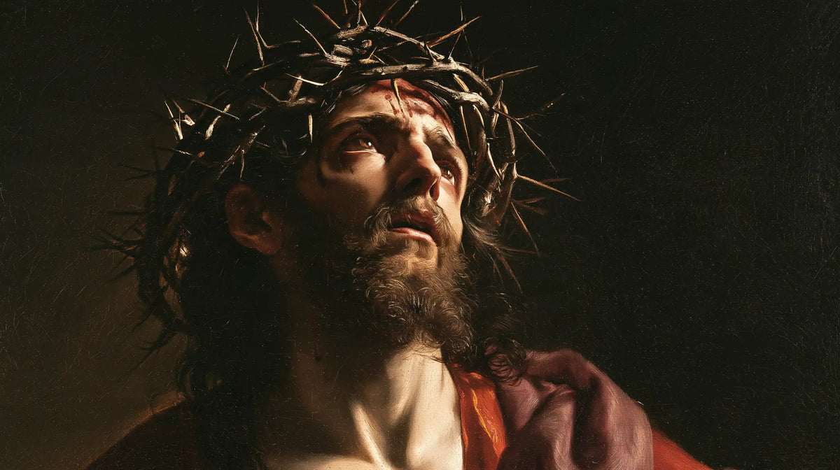 Jesus Crowned with Thorns — The Neck of Light in Brown Space