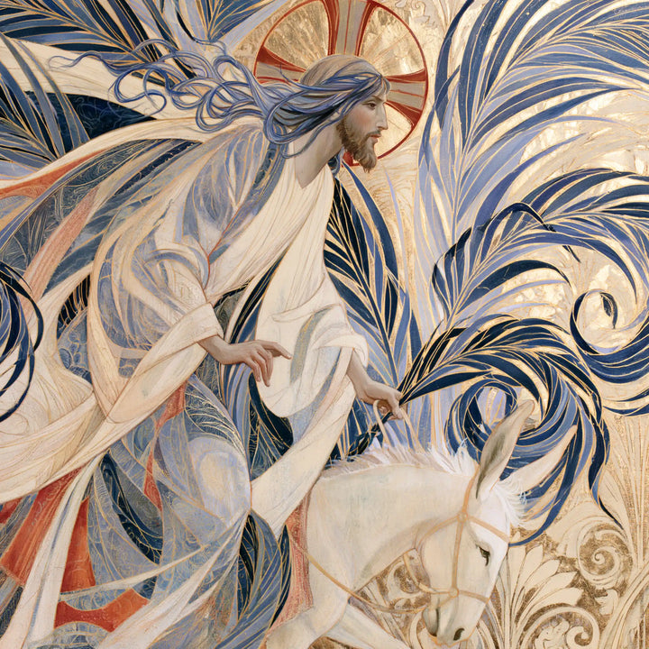 Jesus Enters Jerusalem – Sacred Art Nouveau · Square no. 2