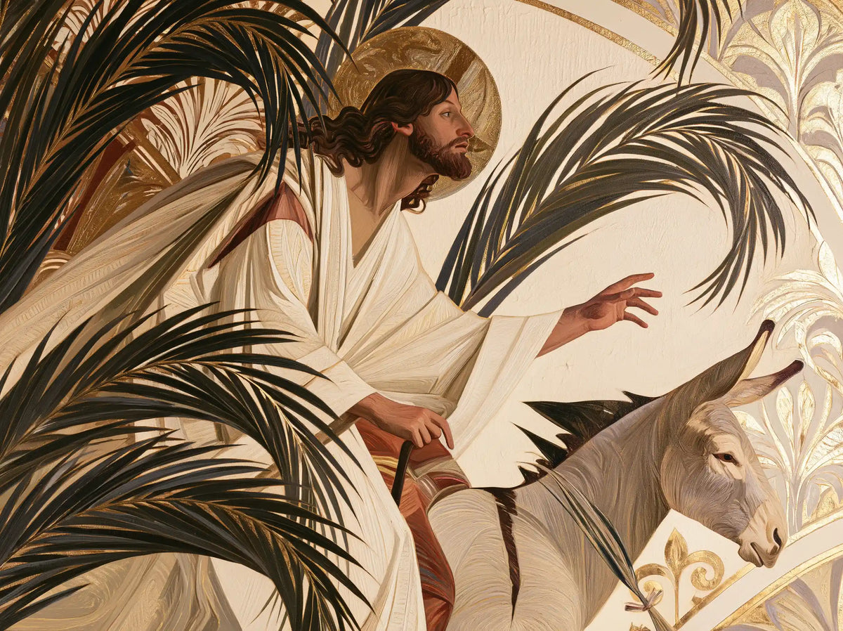 Jesus Enters Jerusalem – Sacred Art Nouveau · Landscape no. 4