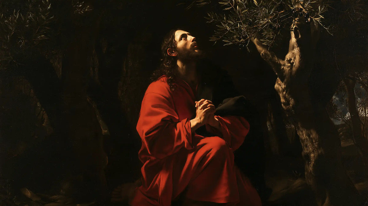 Jesus in Gethsemane - Caravaggio Tenebrism · Landscape n° 14
