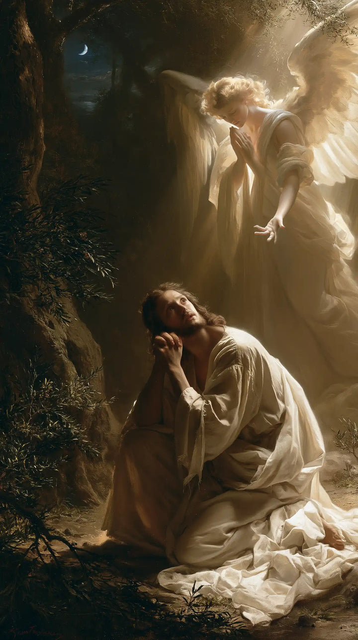 Jesus in Gethsemane - Jesus and the Consoling Angel · Portrait n° 6