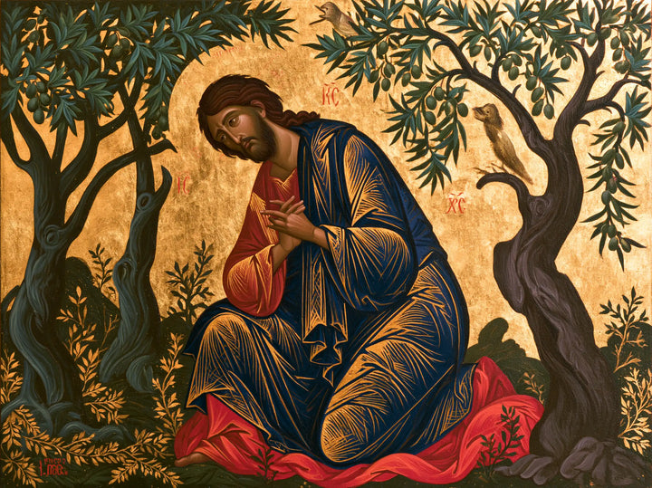 Jesus in Gethsemane - Contemporary Byzantine · Landscape n° 7