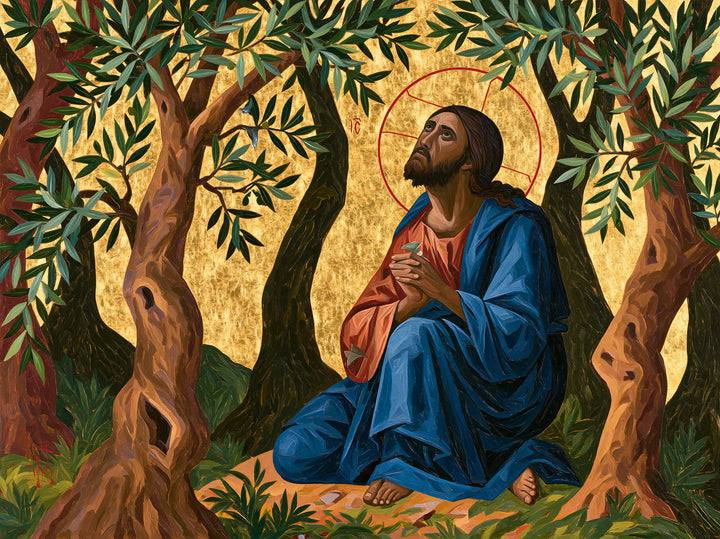 Jesus in Gethsemane — Hope between Two Olive Trees