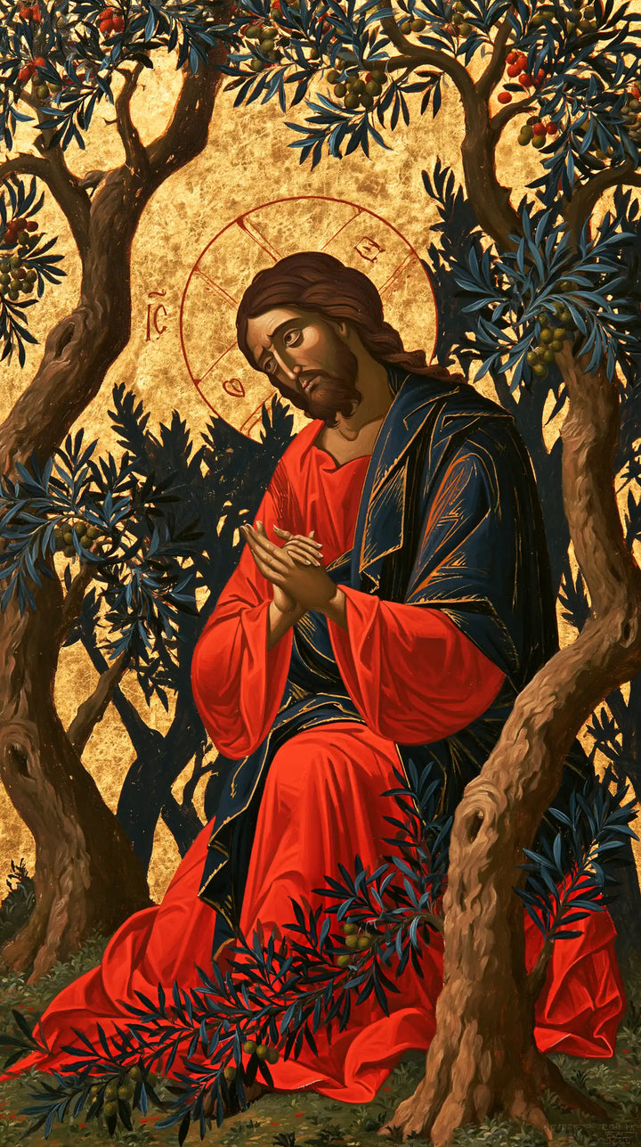 Jesus in Gethsemane - Contemporary Byzantine · Portrait n° 3