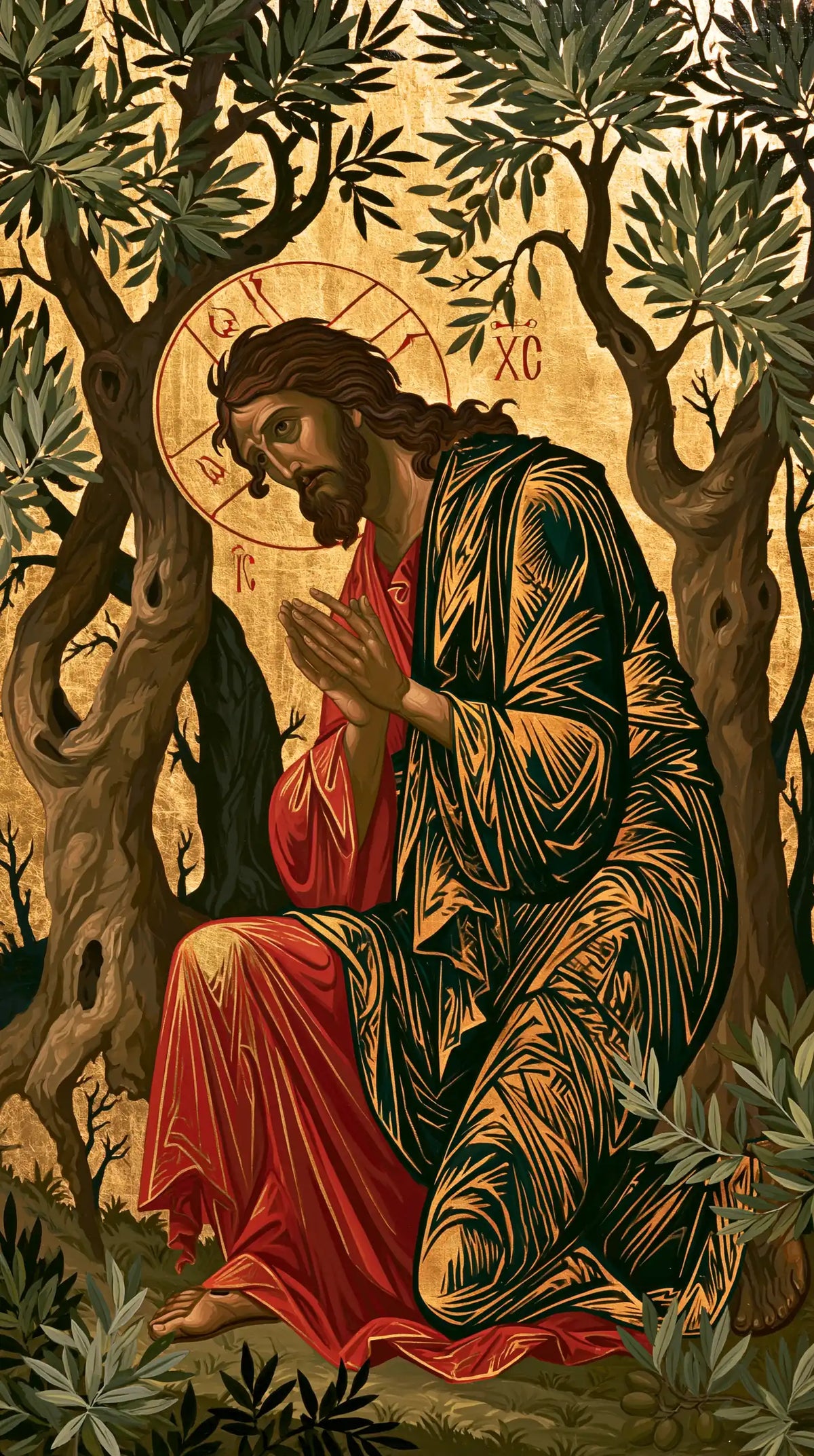 Jesus in Gethsemane - Contemporary Byzantine · Portrait n° 7