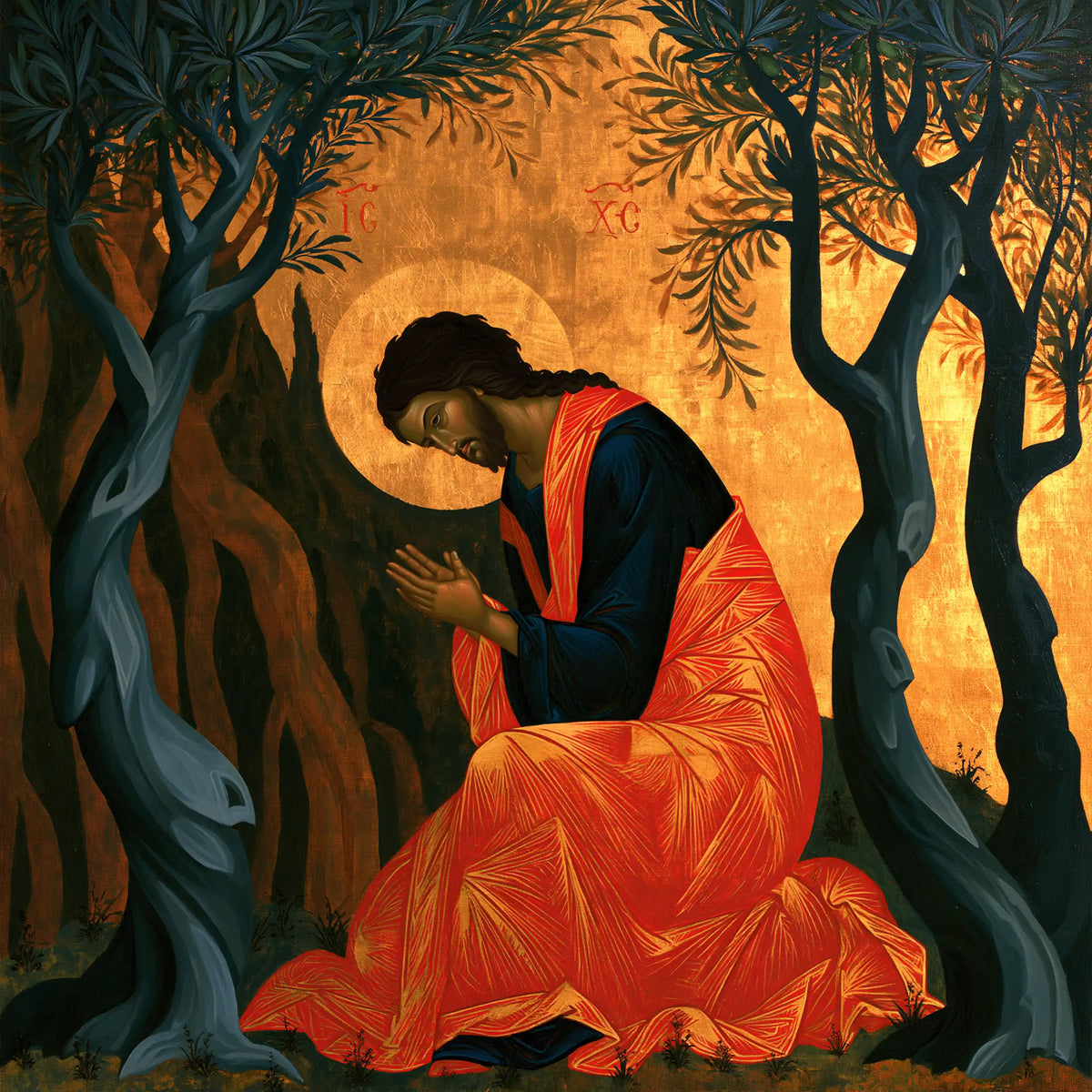 Jesus in Gethsemane - Contemporary Byzantine · Square n° 3
