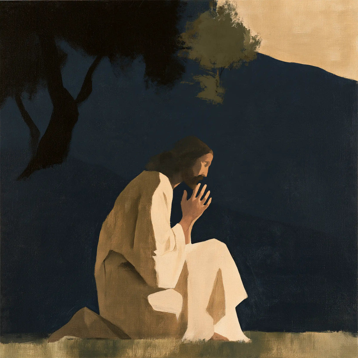 Jesus in Gethsemane - Contemporary Minimalism · Square n° 7