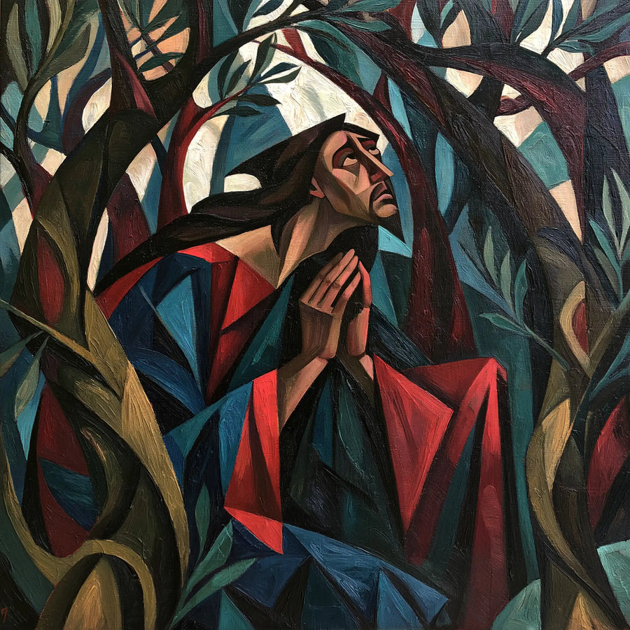 Jesus in Gethsemane - Expressionist · Square n° 1