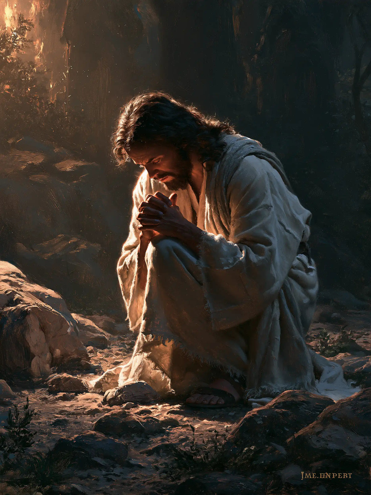 Jesus in Gethsemane - Sacred Agony · Portrait n° 12