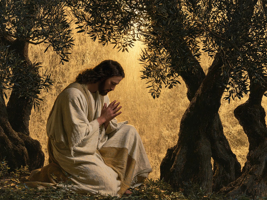 Jesus in Gethsemane - Sacred Gold · Landscape n° 2
