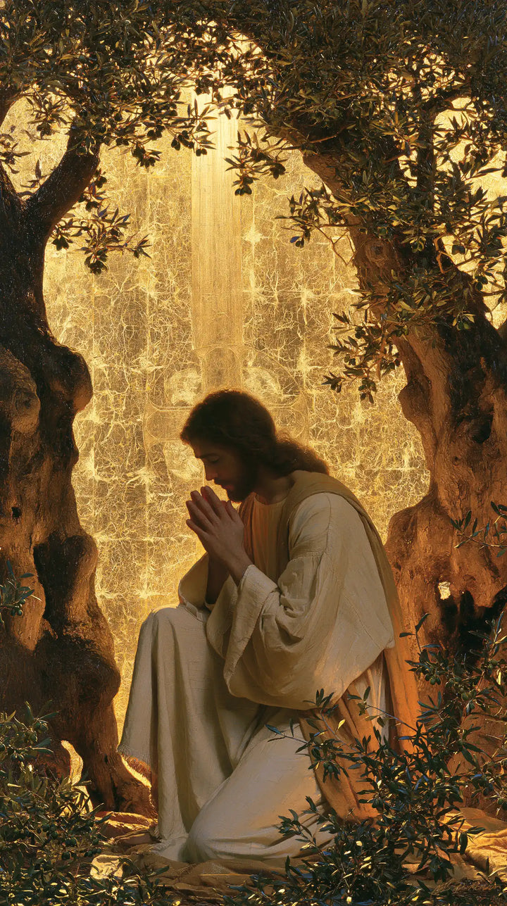 Jesus in Gethsemane - Sacred Gold · Portrait n° 7