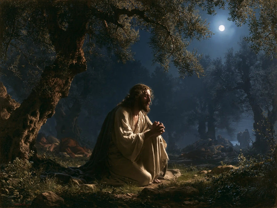 Jesus in Gethsemane — Alone Awake beneath the Moon