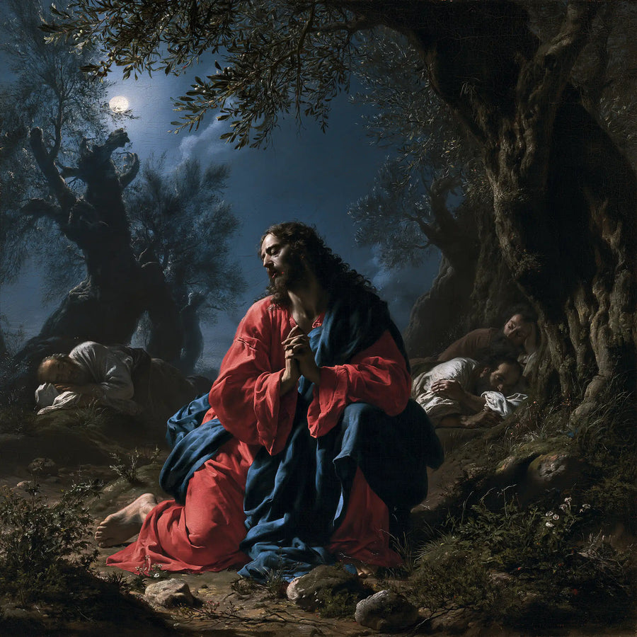 Jesus in Gethsemane — The Red and Blue of the Vigil