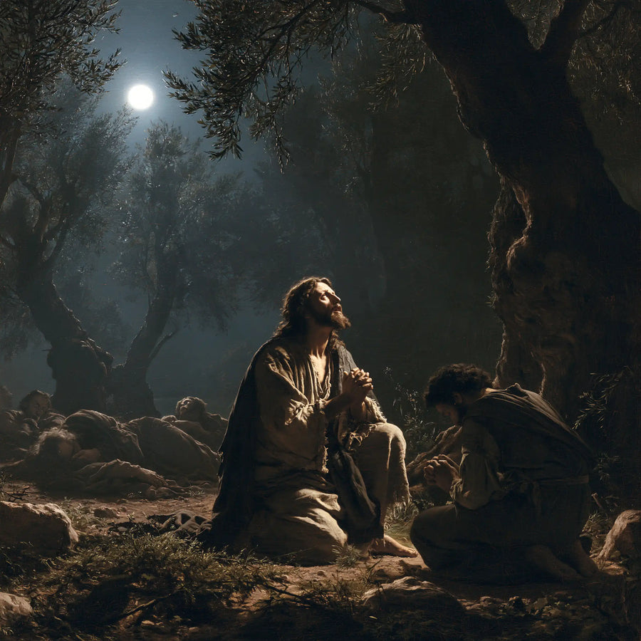 Jesus in Gethsemane — The Vigil amid the Sleeping Garden