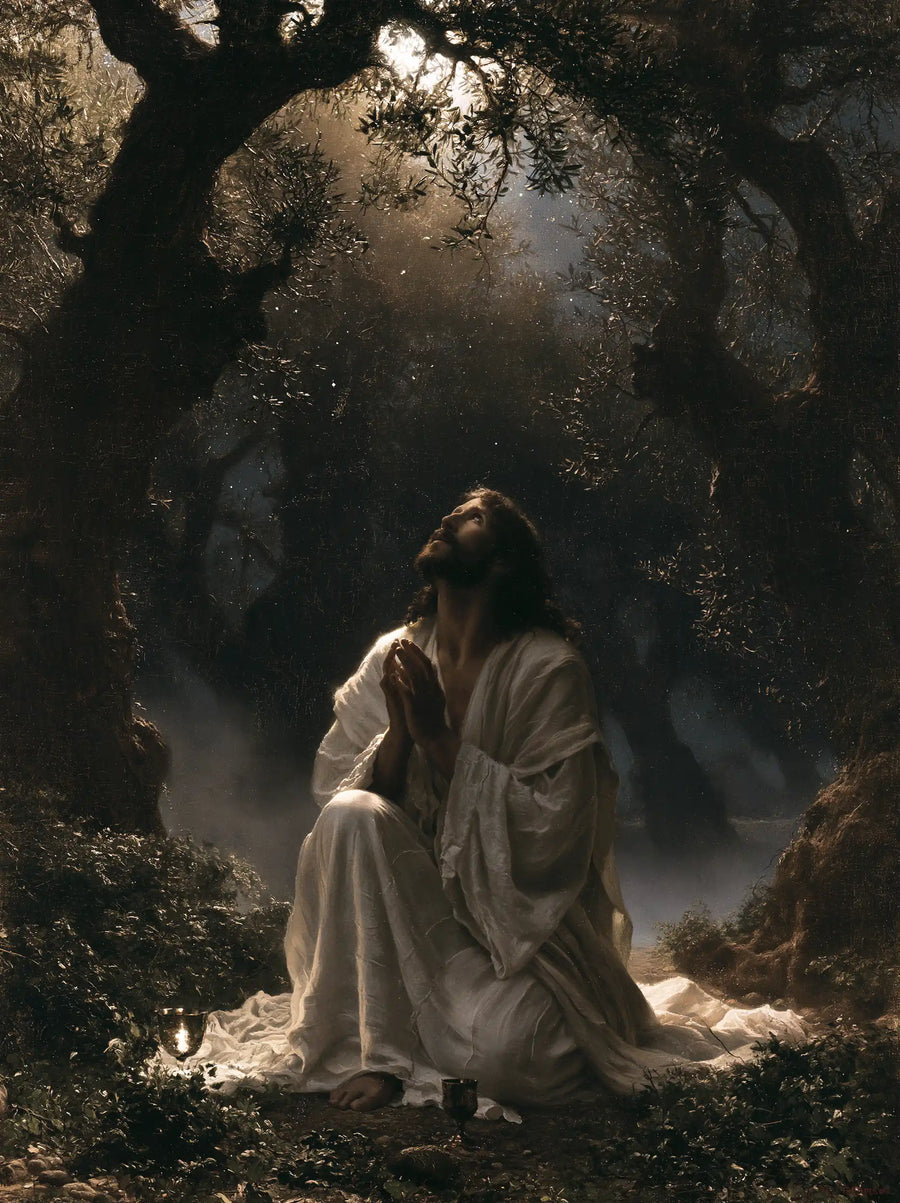 Jesus in Gethsemane — The Gaze beneath the Pearly Opening