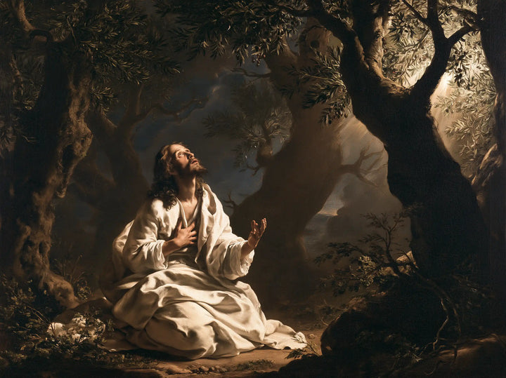 Jesus in Gethsemane — Open Palms in the Brown Clearing