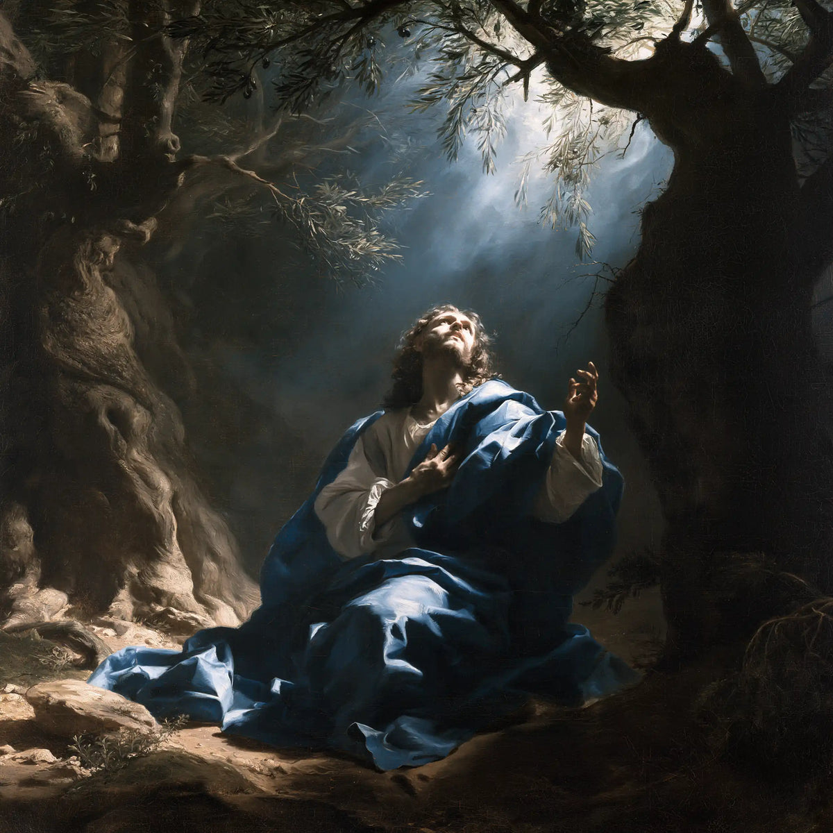 Jesus in Gethsemane — Blue Offered to the Heavenly Ray