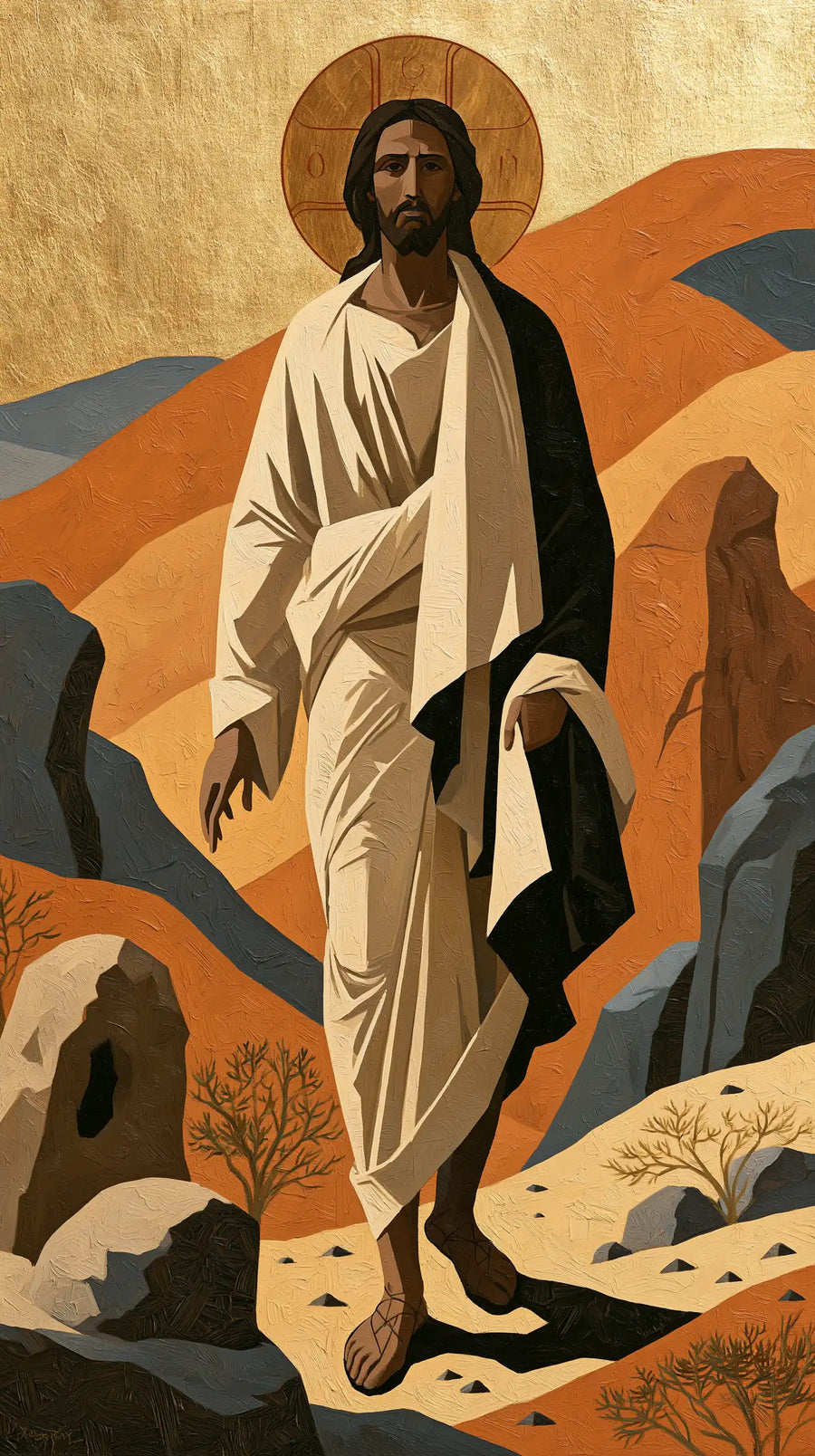 Jesus in the Desert - Contemporary Byzantine · Portrait n° 11