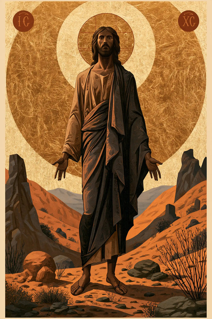 Jesus in the Desert - Contemporary Byzantine · Portrait n° 30
