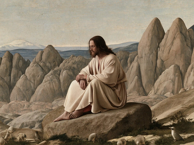 Jesus in the Desert — Rest Before the Pale Spires