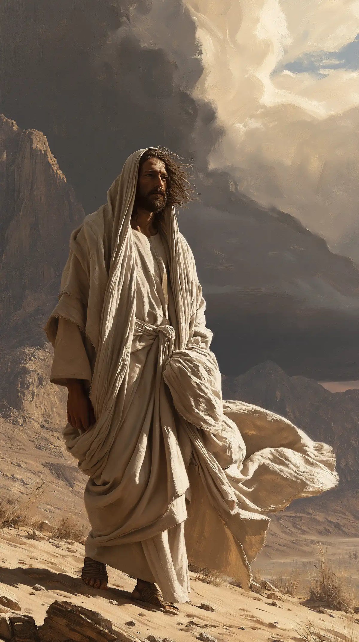 Jesus in the Desert — The Knot of Light and Dust
