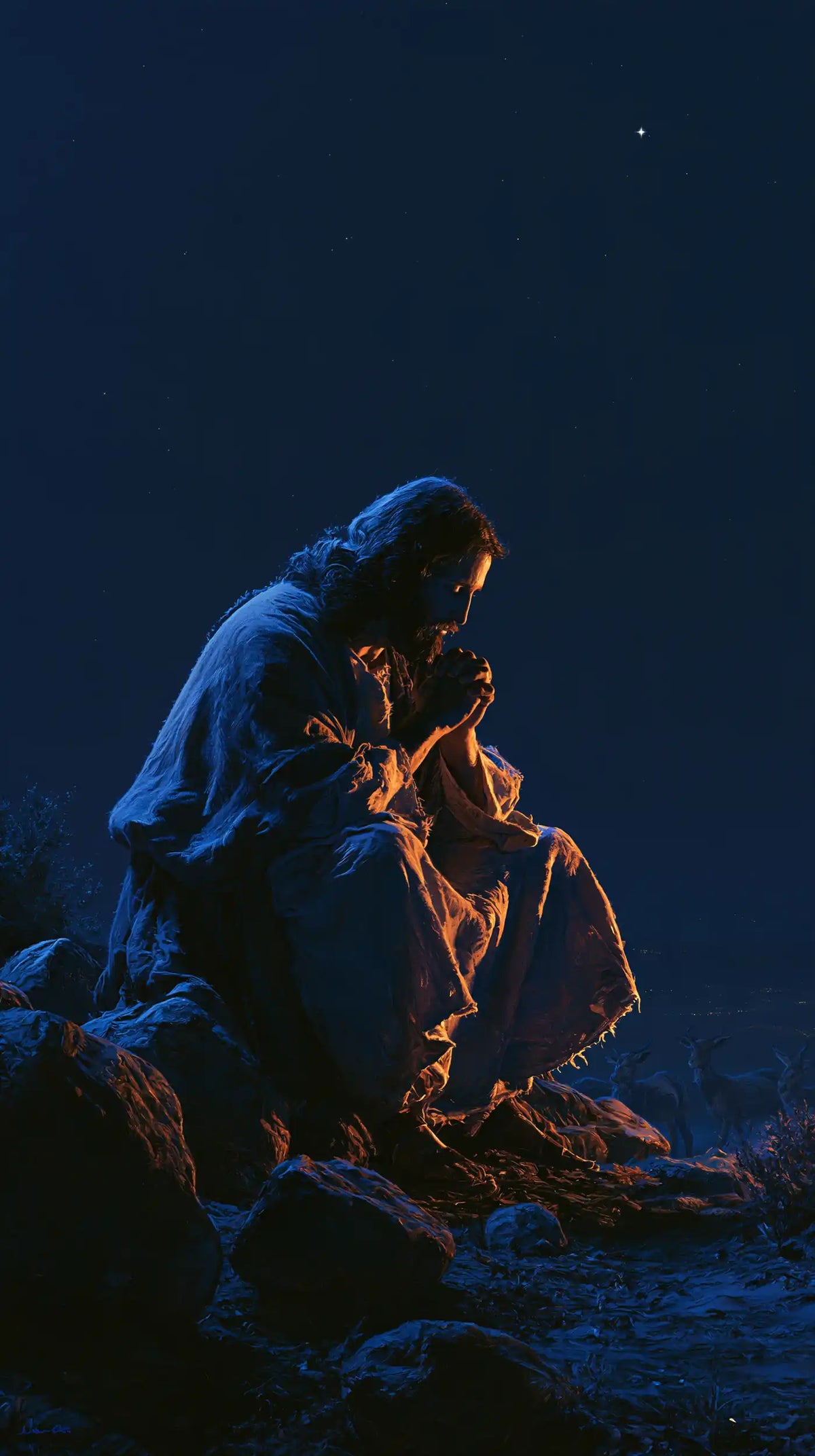 Jesus in the Desert — Contemplation in the Depths of Azure