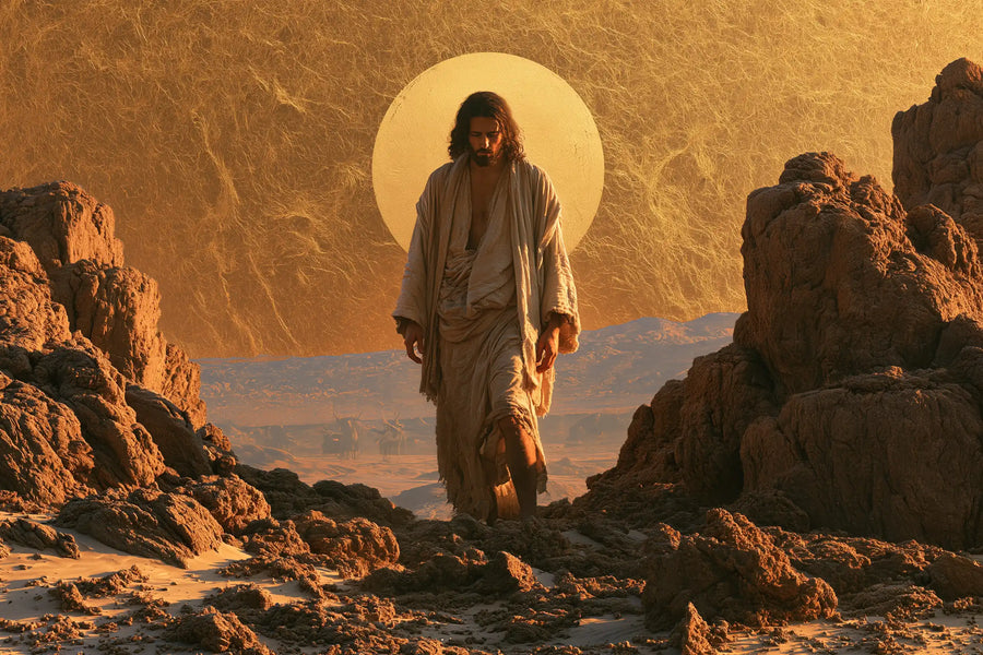 Jesus in the Desert - Sacred Gold · Landscape n° 4