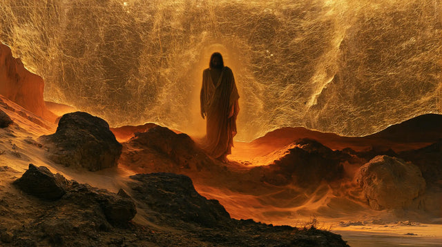 Jesus in the Desert — A Presence within the Golden Swell