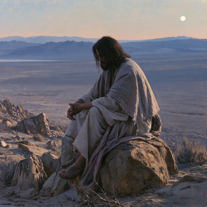 Jesus in the Desert — Silence beneath the Plateaus’ Moon