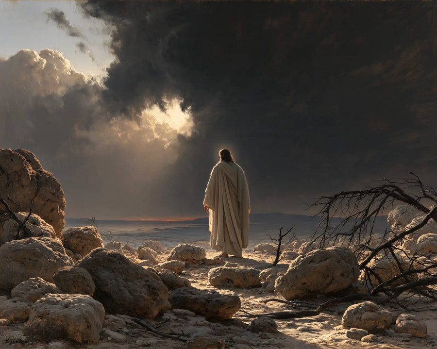 Jesus in the Desert - Symbolist · Landscape n° 6