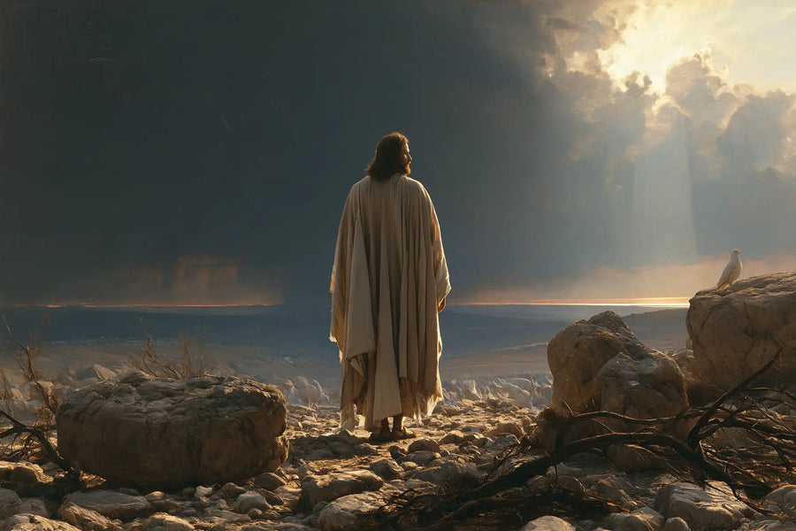 Jesus in the Desert - Symbolist · Landscape n° 14