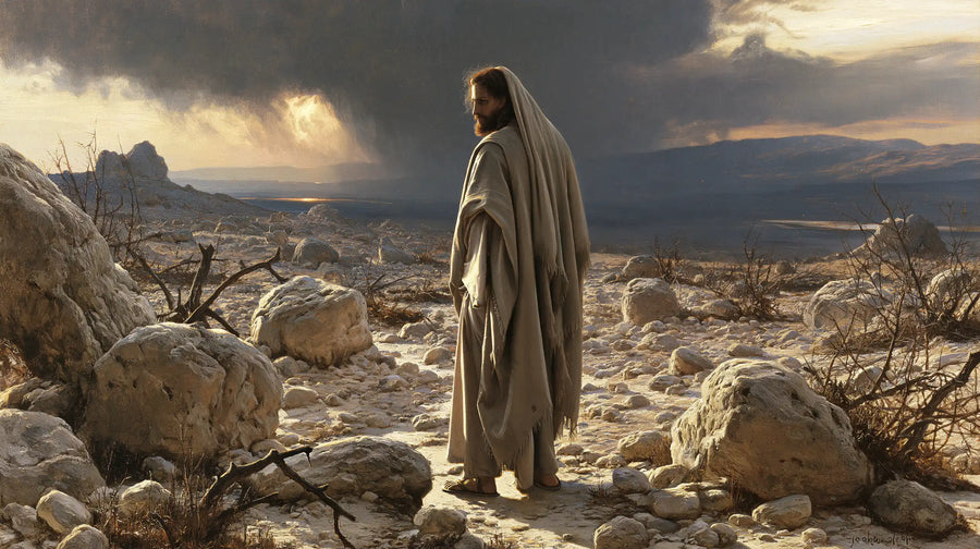 Jesus in the Desert - Symbolist · Landscape n° 17