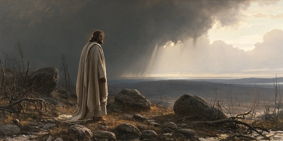 Jesus in the Desert - Symbolist · Landscape n° 21