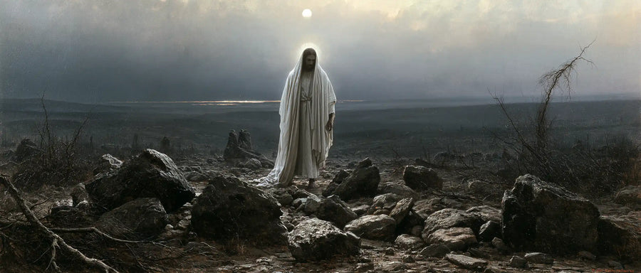 Jesus in the Desert - Symbolist · Landscape n° 27