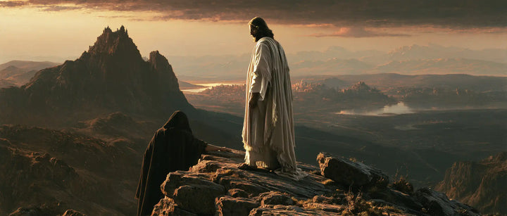 Jesus in the Desert — White Silence before the Shadow’s Gesture