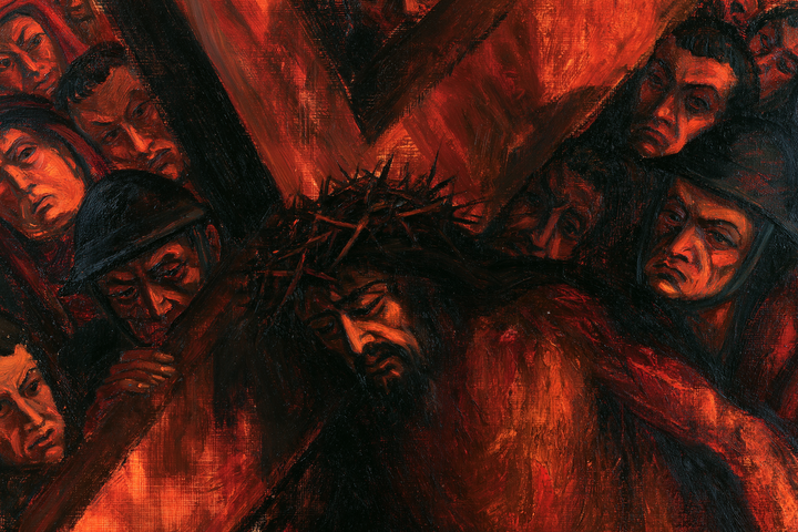 The Stations of the Cross — The Lowered Head beneath the Red Beams