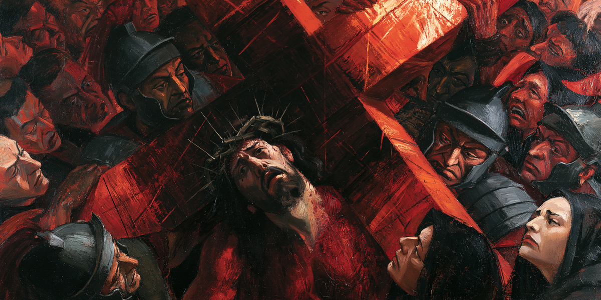 The Stations of the Cross — The Face Lifted toward the Red Light