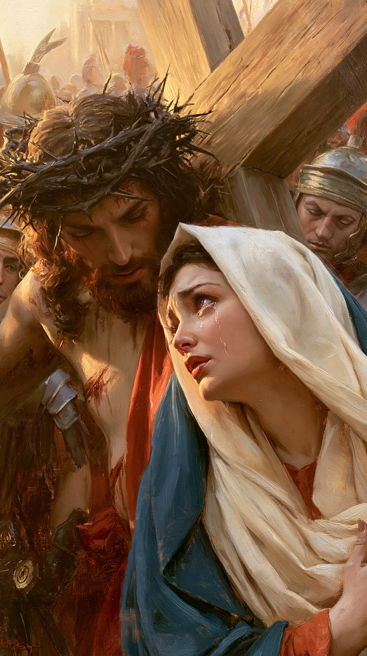 The Stations of the Cross - Jesus meets his mother · Portrait n° 59