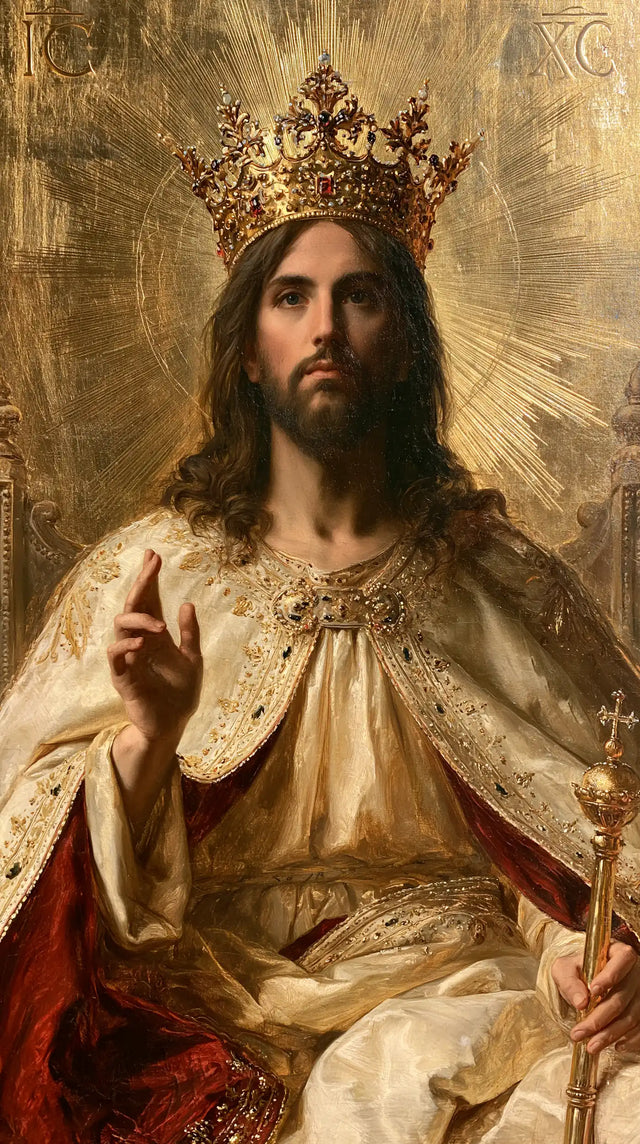 Jesus the King — The Blessing at the Edge of Aged Gold