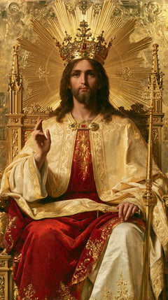 Jesus the King — The Throne with Folds of Golden Light