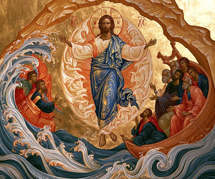 Jesus Walking on Water - Contemporary Byzantine · Landscape n° 1