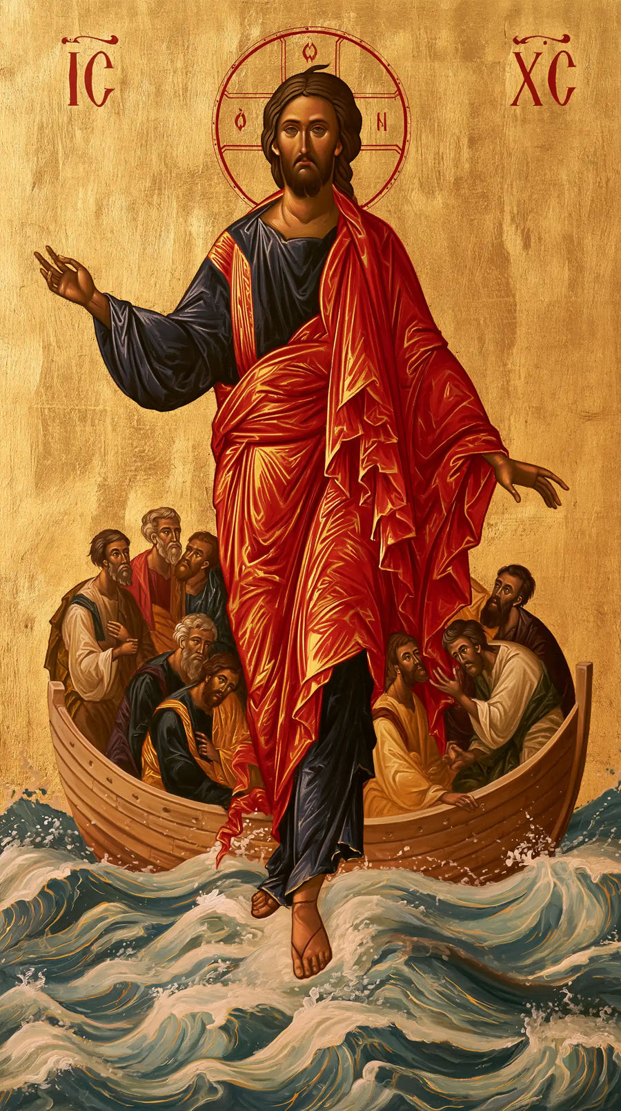 Jesus Walking on Water - Contemporary Byzantine · Portrait n° 16