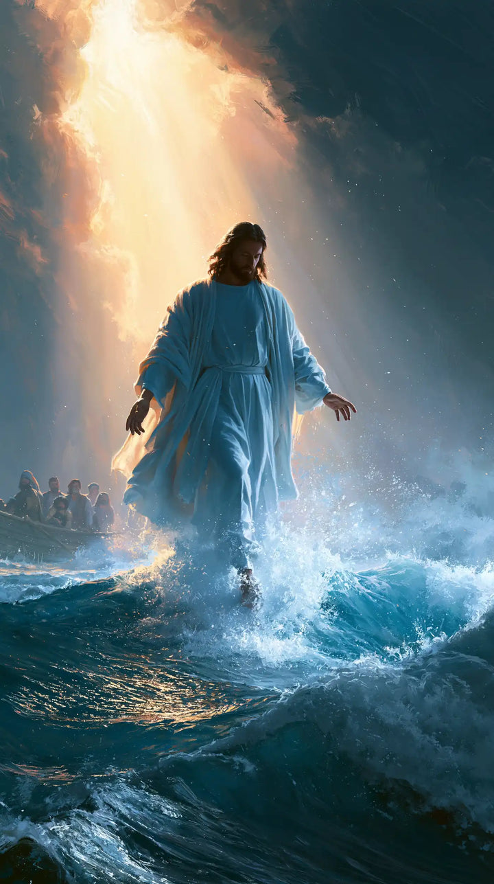 Jesus Walking on Water — Azure at the Threshold of the Burning Opening